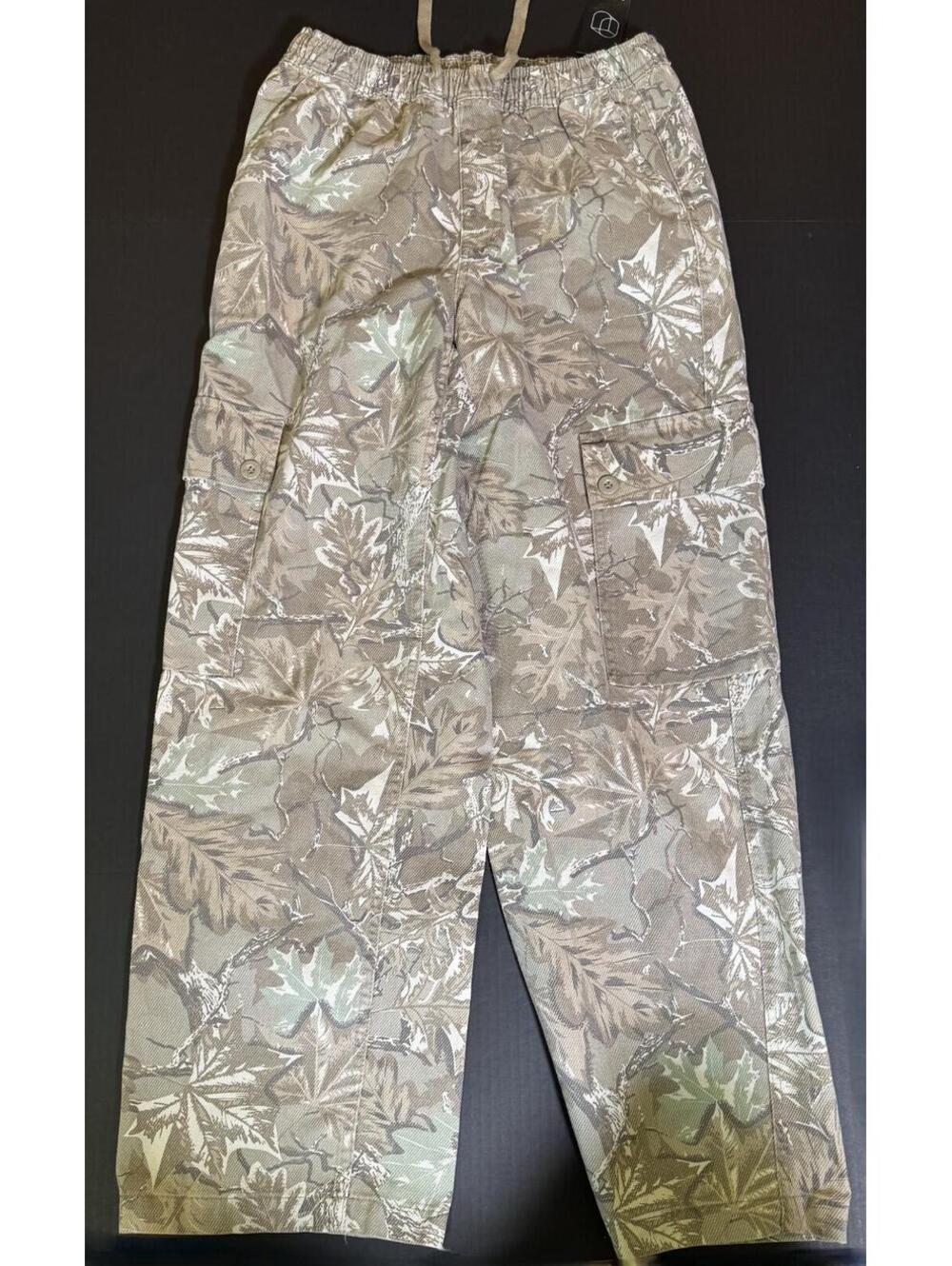 Camo Baggy Cargo Utility Pants - Original Use Heavyweight Cotton Mens Small NEW